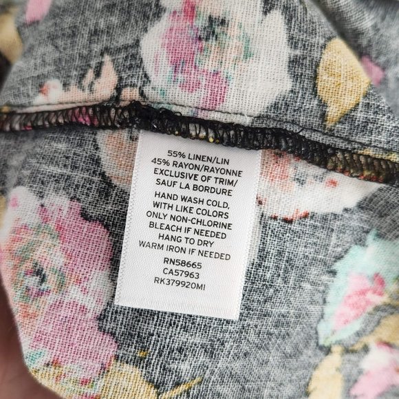 NWOT Abound Linen Blend Floral Blazer sz M - Picture 7 of 7